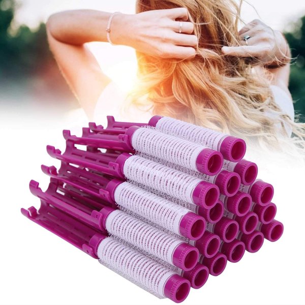 20pcs Hair Perm Rods, Hair Perm Rods Fluffy Perming Rod Hair Roller, Curler Hairdressing Tool Kit for Salon Barber Home(Purple)