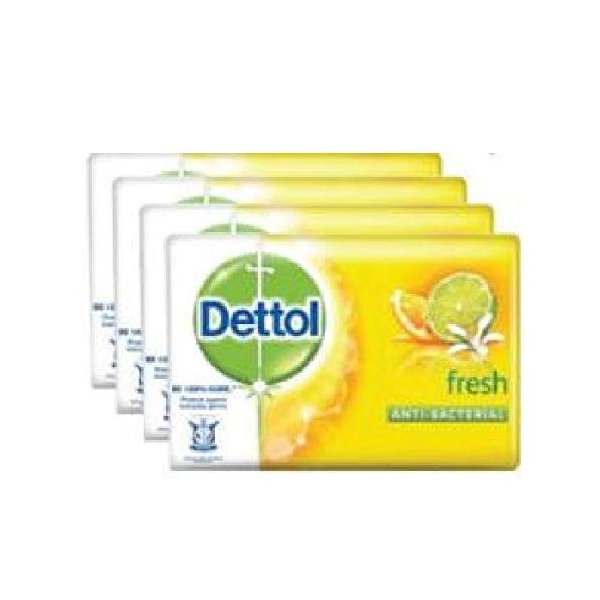 Dettol Bar Soap Fresh 4x105g - keeps you germ free,soap is also very gentle on the skin