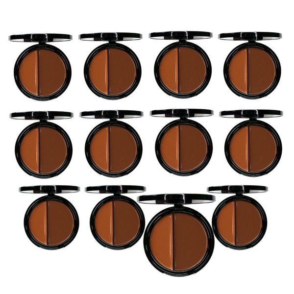 EVE PEARL HD Dual Foundation Full Coverage Foundation Set Long Lasting Everyday Non Greasy Lightweight Texture Makeup Set 3,6,12 Value Packs (Pack of 12, Deep)