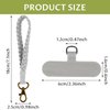 3Pcs Boho Macrame Phone Wrist Strap, Cell Phone Lanyard with 3Pcs Phone Tether Tabs, Handmade Wristlet Keychain Phone Case Anti-Loss Phone Chain for Women Men(Black White Gray)