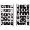 Over'N'Over Reusable Stencils 5x8 2/Pkg-Old English Alphabet