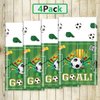 4 Pack Soccer Party Tablecloths Soccer Birthday Decorations 51'' X 86'' Plastic Disposable Sports Theme Party Table Covers Soccer Theme Table Cloth for Rectangle Tables Birthday Party Supplies Favors