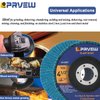 PRVEW Flap Discs 4 1/2 Inch, 5-Pack 4.5" x 7/8" T29 Premium Zirconia Abrasive Grinding Wheels, 40/60/80/120 Assorted Grits Flap Sanding Disc for Metal,Stainless Steel