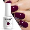 Vishine Nail Gel Polish, 15ml Soak Off Nail Gel Polish Nail Art Manicure Salon DIY, UV LED Lamp Required - Deep Burgundy 0.5 OZ