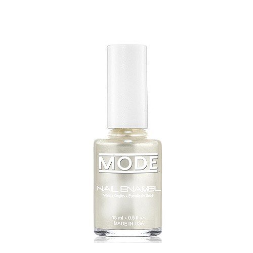 MODE Nail Polish Frosty Pearly Shimmery White Champagne Nail Enamel Shade #163 - Long Wear, High Gloss, Chip Resistant, Cruelty Free, Vegan Salon Nail Polish, Made in the Beautiful USA