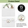 REWIDPARTY 1st Birthday Party Invitations with Envelopes & Stickers（Set of 15） Woodland Animals Shaped Fill-in Invitations Forest Animals Invites Cards 1st Kids Birthday Anniversary Party Supplies