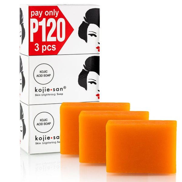 Kojie San Skin Brightening Soap - Original Kojic Acid, Dark Spot Remover Bar Soap with Coconut & Tea Tree Oil – 100g x 3 Bars