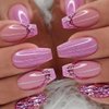 AkiliBIELY Coffin Press on Nails French Tip Short Medium Purple Pink Fake Nails Women Cute Fantasy Glue on Nails Acrylic Gel Stick on Nails Classy False Nails Wedding Birthday