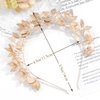 Formery Leaves Halo Crown Headband Handmade Leaf Goddess Headpiece Hairband Wedding Party Prom Bridal Hair Accessories for Women and Girls (Gold)