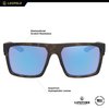 Leupold Becnara Performance Eyewear with Matte Tortoise Frames and Blue Mirror Polarized Lenses