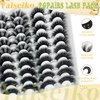 Lashes Extension Dramatic 20mm/25mm Lashes Mink 8D Volume Curly Fake Lashes Wispy Full Mink Lashes Long 20 Pairs False Eyelashes D Curl Strip Lashes Pack