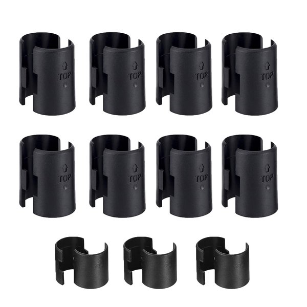 Helonge Shelf Lock Clip, 25 Pairs (50 Pcs) 1 inches Wire Shelving Lock Clips Post Shelvings Sleeves Replacements for Wire Shelving