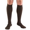 Truform Compression Socks, 30-40 mmHg, Men's Dress Socks, Knee High Over Calf Length, Brown, Small