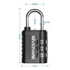 GIVERARE 8 Pack Combination Lock, 3-Digit Padlock Keyless, Resettable Luggage Locks for Backpack, Gym & School & Employee Locker, Weatherproof Travel Lock for Fence, Backyard Gate, Hasp, Case-Black
