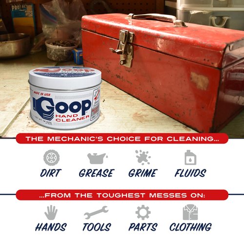 Classic Goop Heavy Duty Powerful Hand Cleaner for Mechanics, Removes Oil, Grease, Fluids, Concentrated Waterless Hand Degreaser Cream