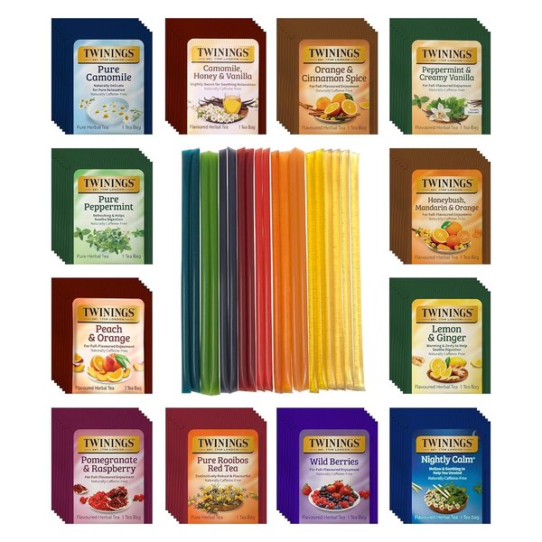 Twinings Tea Sampler Set 48pcs Twinings Assorted Tea Bags Variety Pack, 12 Tea Sampler Flavors, Tea Bags Individually Wrapped