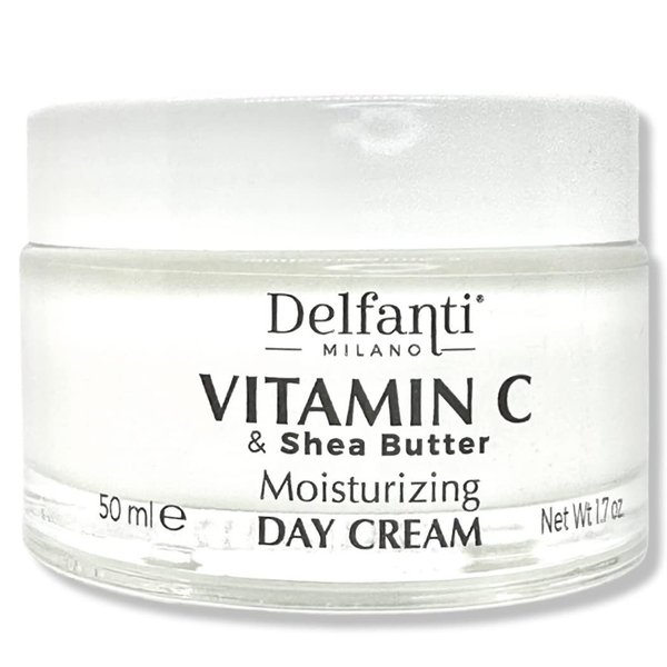 Delfanti-Milano • VITAMIN C & SHEA BUTTER • Moisturizing Day Cream • Face and Neck Moisturizer • Made in Italy