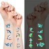 71 Pcs Luminous Shark Temporary Tattoos for Kids, Glow in the Dark Shark Party Supplies for Party Favors Disco Party Decorations School Prizes Carnival Christmas