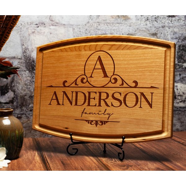 Tayfus Personalized & Monogrammed Cutting Boards - Customized Gifts for Christmas, Wedding, Anniversary, Realtor Closing - Handmade Custom Wooden Chopping Board - Customizable Wood Kitchen Block