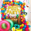 Summer Pool Beach Hanging Swirls 15 Pack Foil Ceiling Hanging Swirls Pool Party Balloons Swimming Pool Party Favors Beach Party Banner Beach Party Balloons