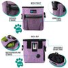 PetAmi Dog Treat Pouch, Pet Treat Pouch for Training, Dog Walking Bag Holder for Kibbles, Pet Food Toy, Dog Trainer Essentials Supplies, Poop Bag Dispenser, 3 Ways to Wear (Purple)