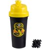 Cobra Kai Shaker Bottle with Blender Mixer Ball, 25oz - Blend Protein Powder, Sports Drinks, Shakes, Smoothies & More - Official Merchandise - Season 6 Karate Kid Gift for Kids, Teens, Adults