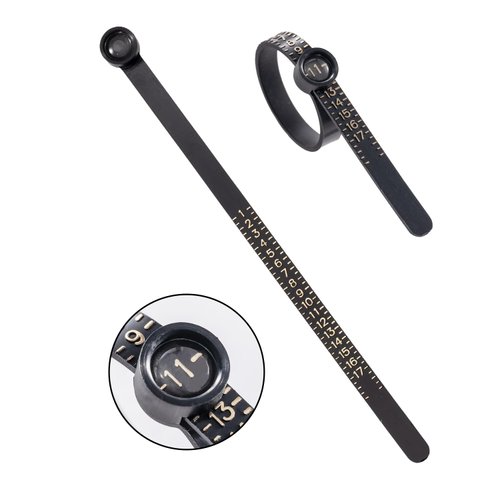 Meowoo Ring Sizer Measuring Tool Set, Ring Sizer with Magnifying Glass, Integrated Conical Solid Ring Mandrel Sizer Tools for Ring Repair and Measurement, Jewelry Sizing Measuring, Pro 3 pcs