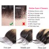 Ombre Closure Pre Plucked 4x4 Closure Body Wave Free Part Lace Base Brazilian Hair Human Hair Extensions Curly Sew In Hair Weave Wet And Wavy Unprocessed Virgin Hair 1b27 Closure 10 Inch