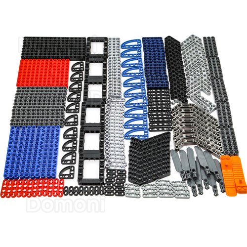 Domoni Technical Beam Frame Thin Axle Liftarm Set for Lego Kits 284 Pieces Robot Helicopter Propeller Moc Supplemental Brick Set