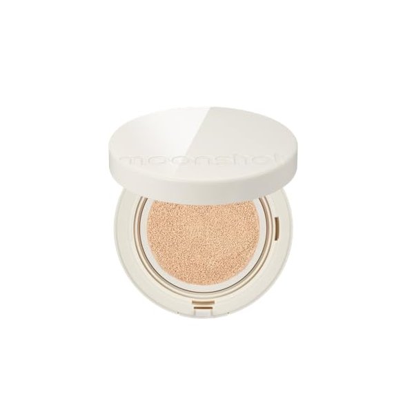 MOONSHOT KOREA Conscious Fit Glow Cushion 24-Hr Hydrating, Triple Glow System Korean Foundation Makeup (21N Cosmic Vanilla)