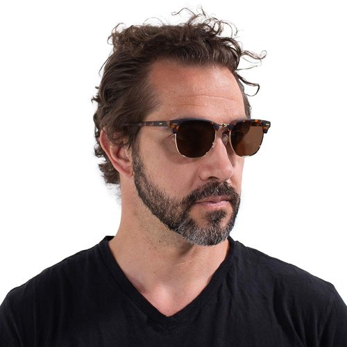 VITENZI Bifocal Sunglasses for Men and Women Semi Rimless Browline Reading Readers - Tivoli in Tortoise 1.50