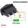 DMWD 3Pcs Waterproof 12Volt 20A Rocker Switch with Blue Light SPST 3 Pins ON Off Square Switch Snap-in Design for Car Boat Marine RV Truck
