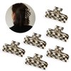 6 Pack Black Checkered Hair Claw Clips,3.1", Y2K Square Medium Hair Clips, Non-Slip Claw Clips Hair Styling Accessories with Strong Hold for Women Girls Long Short Thin Hair