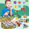 Ulanlan Prefilled Easter Eggs with Toys Dinosaurs Building Blocks, Jungle Animals Building Kit for Boys Easter Basket Stuffers Easter Egg Fillers Party Favors Classroom Events 12 PCS