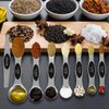 KELOFKO 16 Pieces Measuring Cups and Magnetic Measuring Spoons Set Stainless Steel,8 Measure Cups with Silicone Handle and 7 Double Sided Magnetic Measure Spoons & 1 Leveler