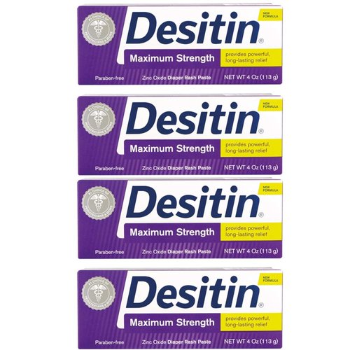 DESITIN Maximum Strength Diaper Rash Paste, 4 Pack (4 Ounce)