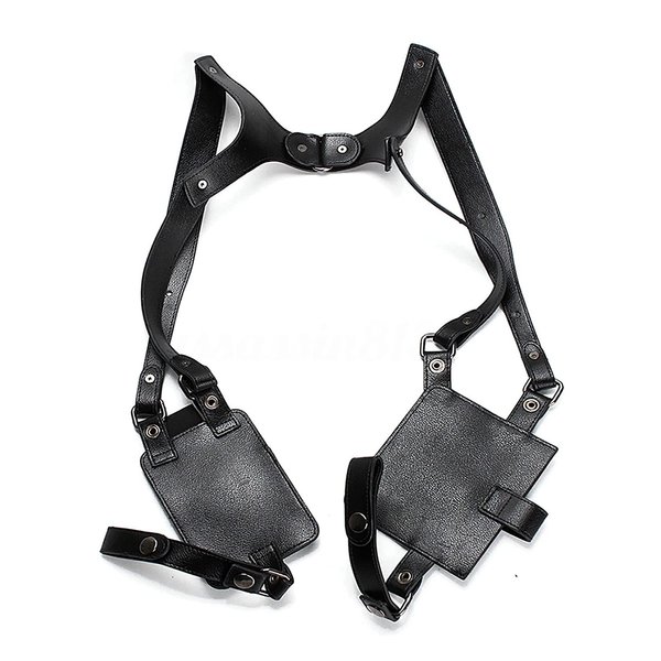 Neween Anti-Theft Hidden Underarm Strap Wallet Pocket Holster Phone Shoulder Holster Bag Leisure Double Shoulder Pouch (Black)