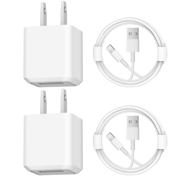 iPhone Charger [2-Pack] USB Wall Charger Block and 6FT USB Fast Charging Cable Compatible with iPhone 14/14 Pro/14 Pro Max/14 Plus/13/12/11/Mini/XS/Max/XR/X/8/7/SE