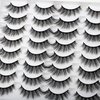 JIMIRE 16 Pairs False Eyelashes Fluffy Natural Fake Lashes 3D Volume Lashes Pack for Cat-Eye Look