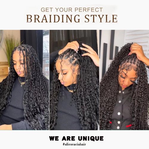 Deep Wave Bulk Human Hair for Braiding 100% Unprocessed Brazilian Virgin Human Hair Micro Braiding Hair No Weft Human Hair Extensions 2Bundles(20inch, Natural Black#)