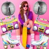 Abeillo 22 Inch Roller Skate Balloon Set - Disco Ball Balloons Boombox Balloon Foil Balloons 80s 90s Retro Balloon for Disco Dance Party Hip Hop Theme Birthday Party