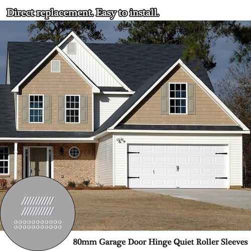 XTPTFABS 22Pcs Garage Door Hinge Quiet Roller Sleeves Roller Shaft gaskets Compatible with New Rollers or Rollers with Clean Stems (ID-11mm；OD-11.90mm；L-80mm)