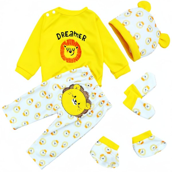 Reborn Baby Dolls Clothes 22 inch Little Lion Outfit Accessories 5pcs Set for 17-22 Inch Reborn Doll Newborn Girl&Boy Clothes Set
