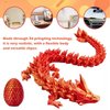 3D Printed Dragon Egg, Mystery Crystal Dragon Fidget Toys, Articulated Dragon, Flexible Joints Home Decor Executive Desk Toys, Autism/ADHD Easter Toys Gifts