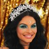 Latious Leaf Bride Wedding Tiaras Silver Rhinestone Princess Headwear Pearl Bridal Headpiece for Women (Silver)