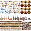 108 Pcs Western Cowboy Party Favors Include 12 Pcs Western Slap Bracelets 12 Cowboy Keychain 12 Temporary Tattoos 12 Button Pins 60 Pcs Western Stickers for Western Cowboy Birthday Party Supplies