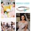 KALLORY 2pcs Seashell Headband, Elastic Ocean Hair Band Star Shell Hair Wreath Bohemian Headdress for Girls