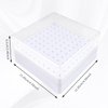 heemeei Nail Drill Bits Holder & Nail Drill Bits Cleaning Brush, 100 Holes Nail Bit Holder, Dustproof Nail Art Drill Bits Display Storage Box, Nail Drill Bit Holder for Nail Tech (White)