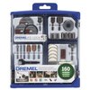 Dremel Rotary Tool Accessory Kit- 710-08- 160- EZ Lock Technology- 1/8 inch Shank- Cutting Bits, Polishing Wheel And Compound, Sanding Disc And Drum, Carving, Sharpening, And Engraving