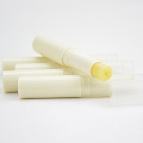 24Pcs Empty Lipstick Lip Balm Tube Container Holder Lip Gloss Case Tube Bottle for DIY(Rice White)